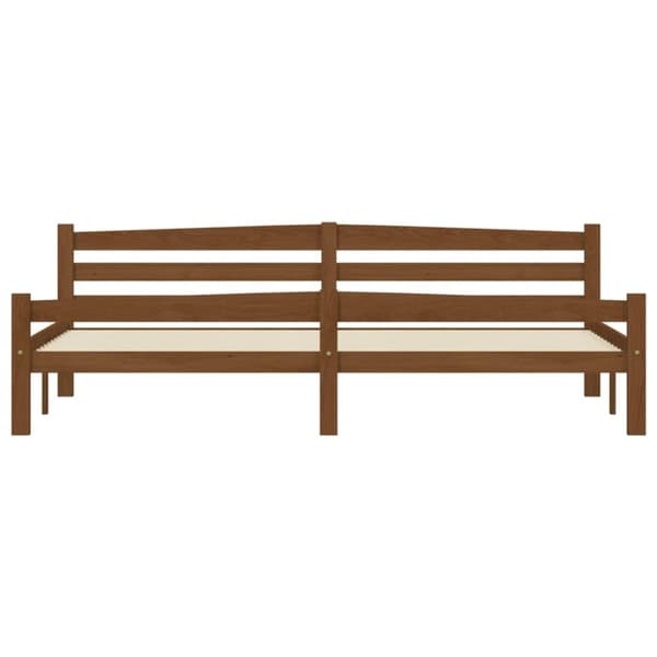 vidaXL sengestel 200x200 cm massivt fyrretræ gyldenbrun - Senge & sengeramme