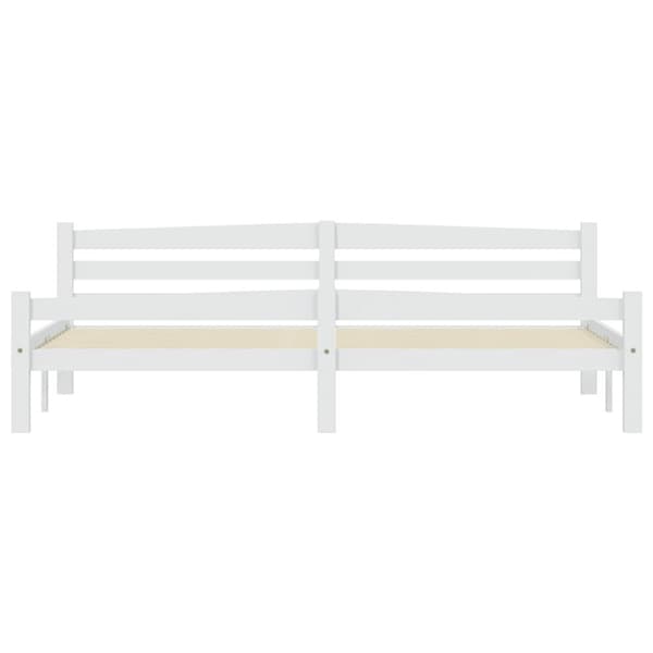 vidaXL sengestel 200x200 cm massivt fyrretræ hvid - Senge & sengeramme