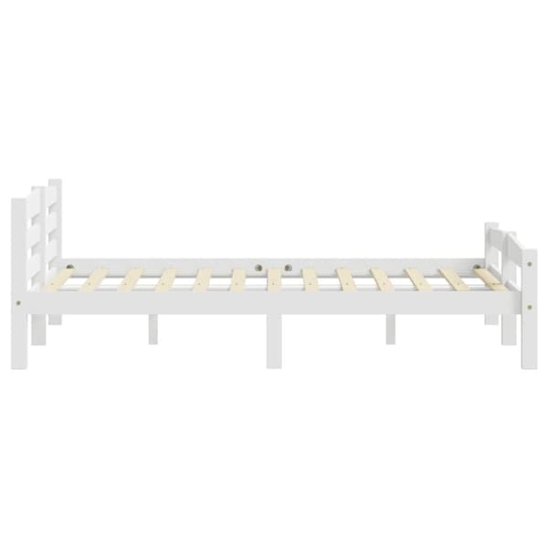 vidaXL sengestel 200x200 cm massivt fyrretræ hvid - Senge & sengeramme