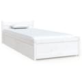 Miniatyrbillede 3 af 7: vidaXL sengeramme med skuffer 75x190 cm Small Single hvid -  Senge & sengeramme