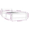 Miniatyrbillede 7 af 7: vidaXL sengeramme med skuffer 75x190 cm Small Single hvid -  Senge & sengeramme