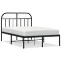 Miniatyrbillede 3 af 11: vidaXL sengeramme med sengegavl 120x200 cm metal sort -  Senge & sengeramme