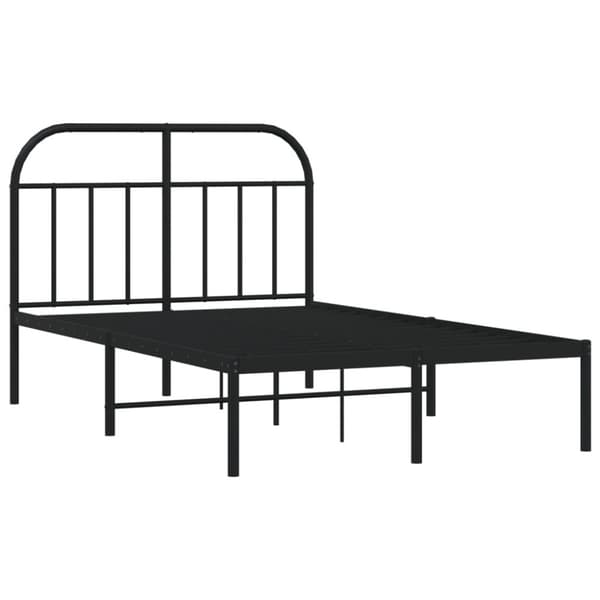 vidaXL sengeramme med sengegavl 120x200 cm metal sort - Senge & sengeramme
