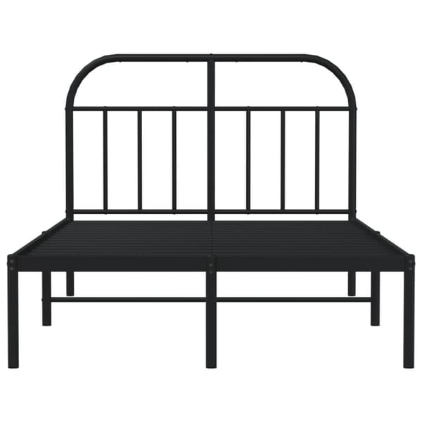 vidaXL sengeramme med sengegavl 120x200 cm metal sort -  Senge & sengeramme