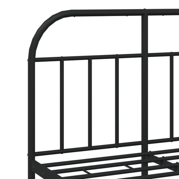 vidaXL sengeramme med sengegavl 120x200 cm metal sort -  Senge & sengeramme