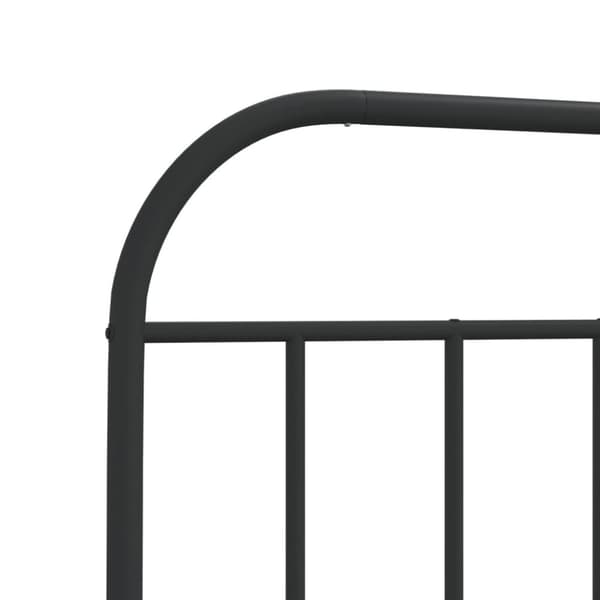 vidaXL sengeramme med sengegavl 75x190 cm metal sort - Senge & sengeramme