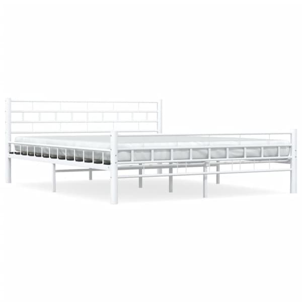 vidaXL sengestel 160 x 200 cm metal hvid - Senge & sengeramme