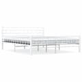 Miniatyrbillede 3 af 11: vidaXL sengestel 160 x 200 cm metal hvid -  Senge & sengeramme