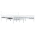 Miniatyrbillede 4 af 11: vidaXL sengestel 160 x 200 cm metal hvid -  Senge & sengeramme