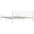 Miniatyrbillede 8 af 11: vidaXL sengestel 160 x 200 cm metal hvid -  Senge & sengeramme