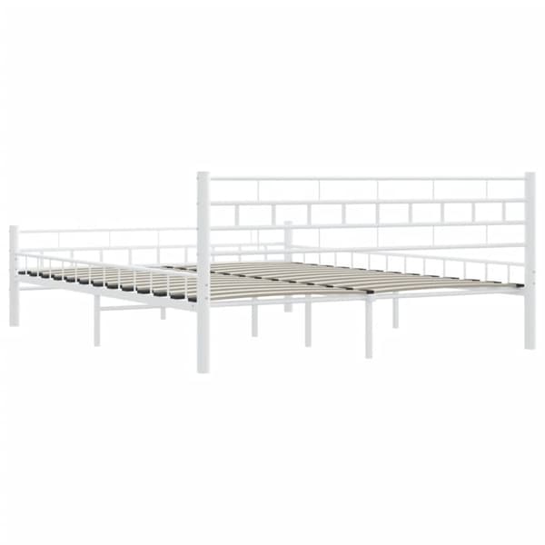 vidaXL sengestel 160 x 200 cm metal hvid -  Senge & sengeramme