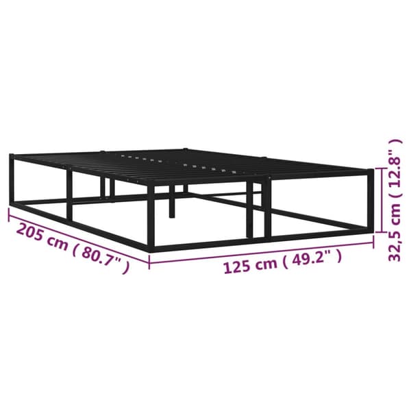 vidaXL sengestel 120x200 cm metal sort -  Senge & sengeramme