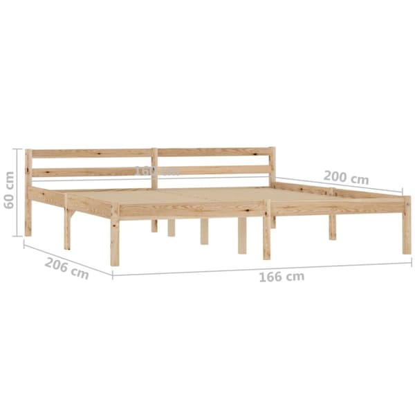 vidaXL sengestel massivt fyrretræ 160 x 200 cm - Senge & sengeramme