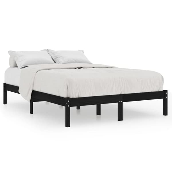 vidaXL Sängynrunko musta täysi mänty 200x200 cm -  Sängyt & sängynrungot
