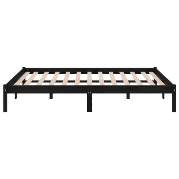 vidaXL Sängynrunko musta täysi mänty 200x200 cm -  Sängyt & sängynrungot