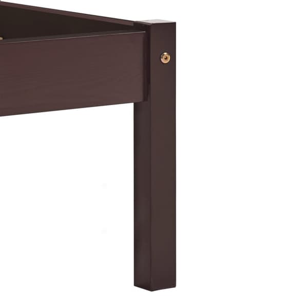 vidaXL sengestel massivt fyrretræ 160 x 200 cm mørkebrun -  Senge & sengeramme
