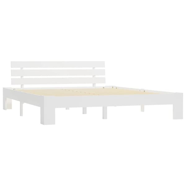 vidaXL sengestel massivt fyrretræ 180 x 200 cm hvid -  Senge & sengeramme