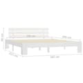 Miniatyrbillede 8 af 8: vidaXL sengestel massivt fyrretræ 180 x 200 cm hvid -  Senge & sengeramme