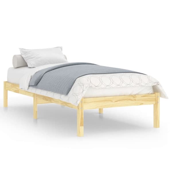 vidaXL Sängram massiv furu 100x200 cm - Sängar & sängramar