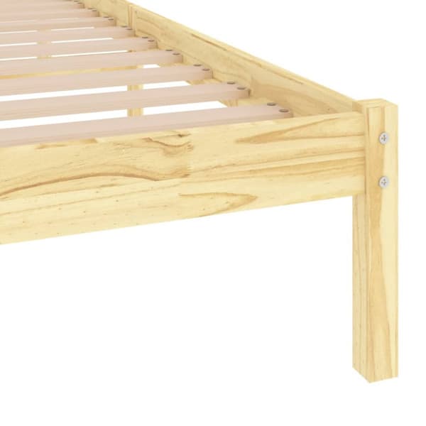 vidaXL Sängram massiv furu 100x200 cm - Sängar & sängramar