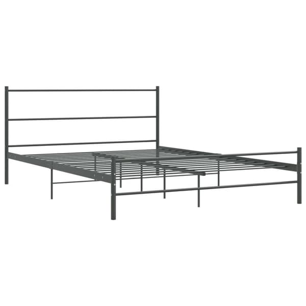 vidaXL sengestel 140 x 200 cm metal grå - Senge & sengeramme