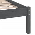 Miniatyrbillede 7 af 9: vidaXL sengestel 200x200 cm massivt fyrretræ grå -  Senge & sengeramme