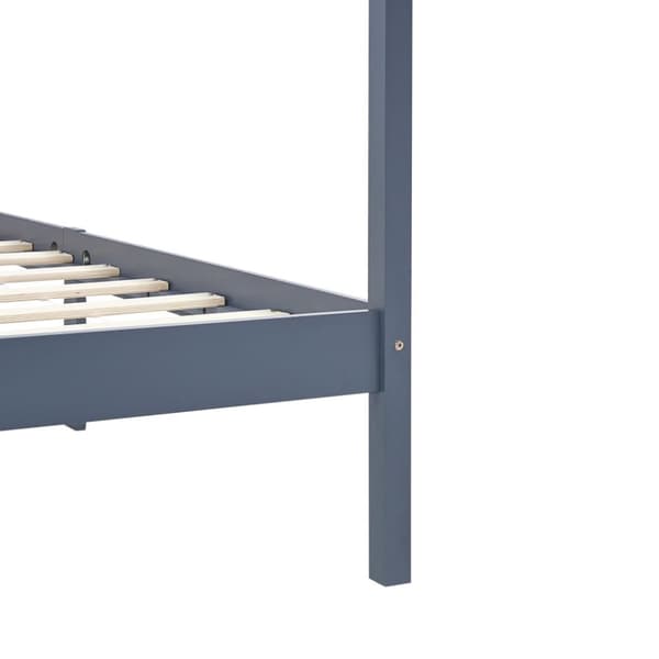 vidaXL Pylvässänky harmaa täysi mänty 100x200 cm -  Sängyt & sängynrungot