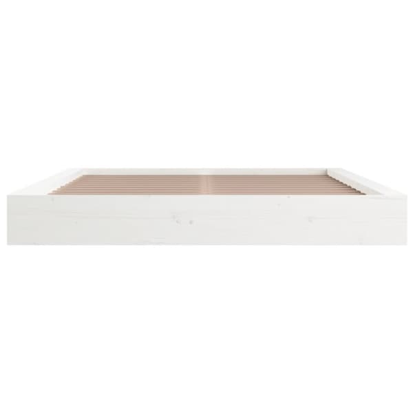 vidaXL sengeramme 140x200 cm massivt træ hvid -  Senge & sengeramme