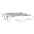 Miniatyrbillede 9 af 9: vidaXL sengeramme 140x200 cm massivt træ hvid -  Senge & sengeramme