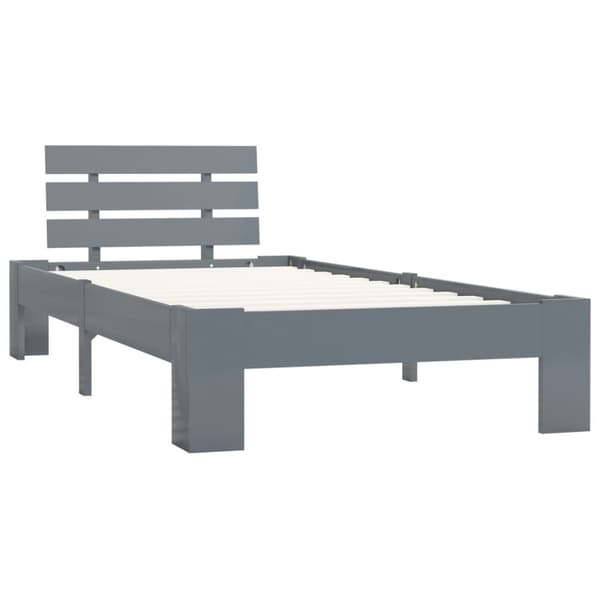 vidaXL sengestel massivt fyrretræ 100 x 200 cm grå - Senge & sengeramme