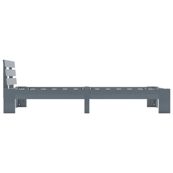 vidaXL sengestel massivt fyrretræ 100 x 200 cm grå -  Senge & sengeramme