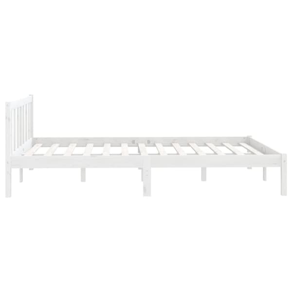 vidaXL sengestel 120x190 cm Small Double massivt fyrretræ hvid - Senge & sengeramme