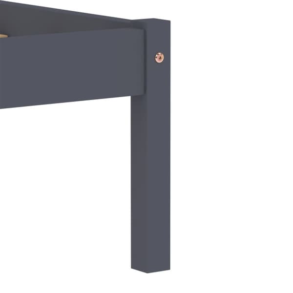 vidaXL sengestel massivt fyrretræ 180 x 200 cm grå - Senge & sengeramme
