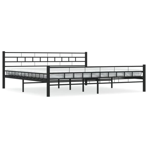 vidaXL Sängynrunko musta teräs 200x200 cm - Sängyt & sängynrungot