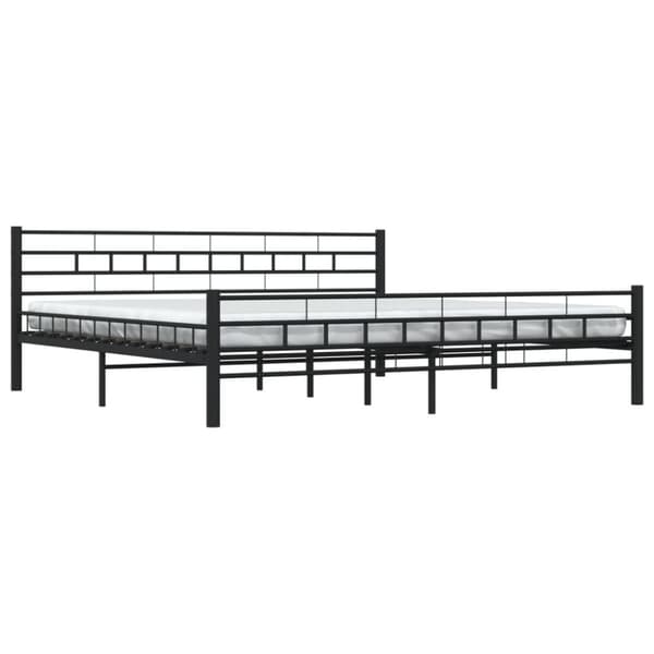 vidaXL Sängynrunko musta teräs 200x200 cm - Sängyt & sängynrungot