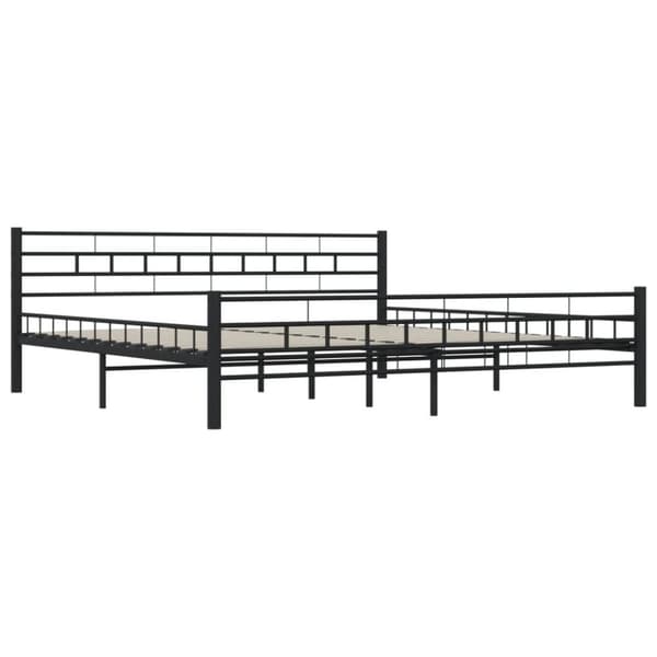 vidaXL Sängynrunko musta teräs 200x200 cm - Sängyt & sängynrungot
