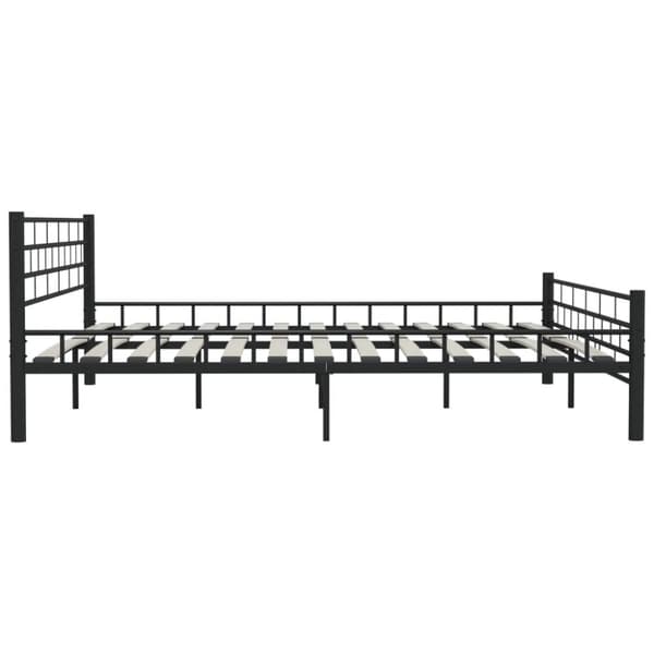 vidaXL Sängynrunko musta teräs 200x200 cm - Sängyt & sängynrungot