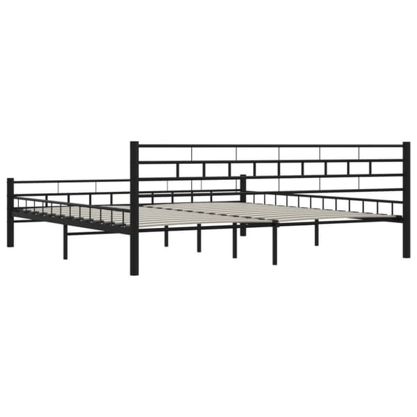 vidaXL Sängynrunko musta teräs 200x200 cm - Sängyt & sängynrungot