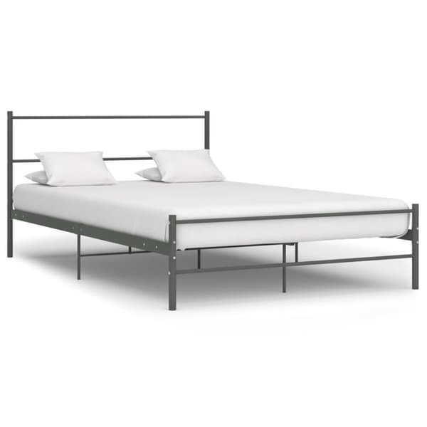vidaXL sengestel 160 x 200 cm metal grå - Senge & sengeramme