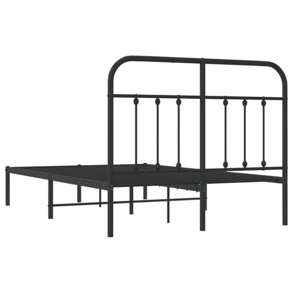 vidaXL Metallinen sängynrunko päädyllä musta 120x200 cm -  Sängyt & sängynrungot
