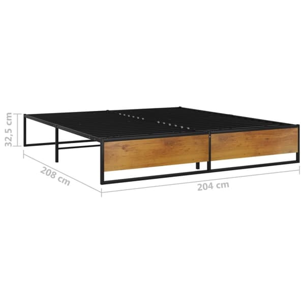 vidaXL sengestel 200x200 cm metal sort - Senge & sengeramme