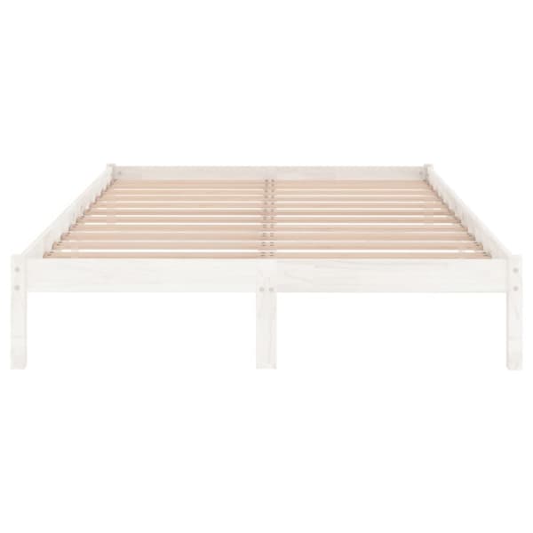 vidaXL sengestel 200x200 cm massivt fyrretræ hvid - Senge & sengeramme