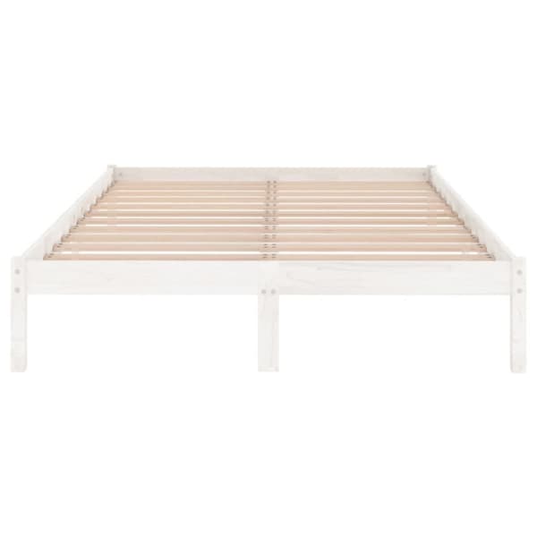 vidaXL Sängram vit massivt trä 180x200 cm -  Sängar & sängramar