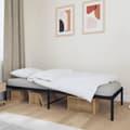 Miniatyrbillede 1 af 8: vidaXL sengeramme 75x190 cm metal sort -  Senge & sengeramme
