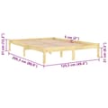 Miniatyrbillede 9 af 9: vidaXL sengeramme 120x200 cm massivt fyrretræ -  Senge & sengeramme