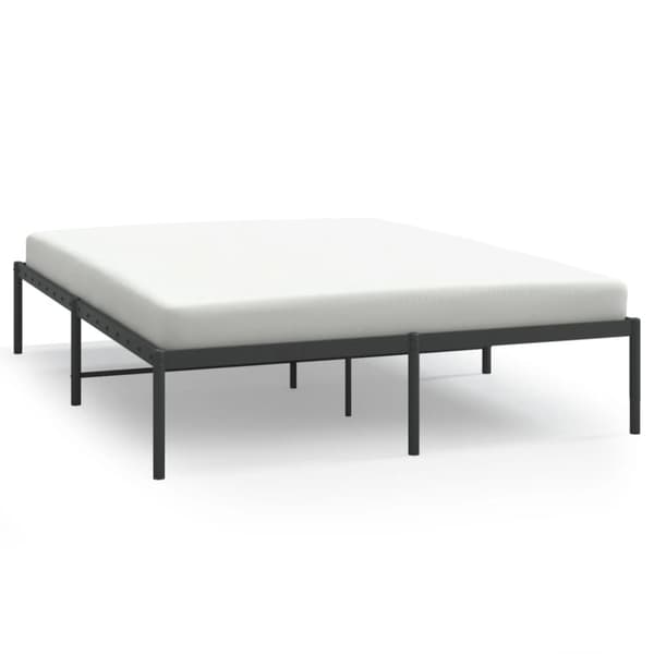 vidaXL Metallinen sängynrunko musta 150x200 cm - Sängyt & sängynrungot