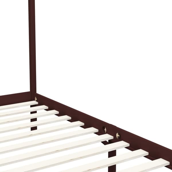 vidaXL Pylvässänky tummanruskea täysi mänty 90x200 cm -  Sängyt & sängynrungot
