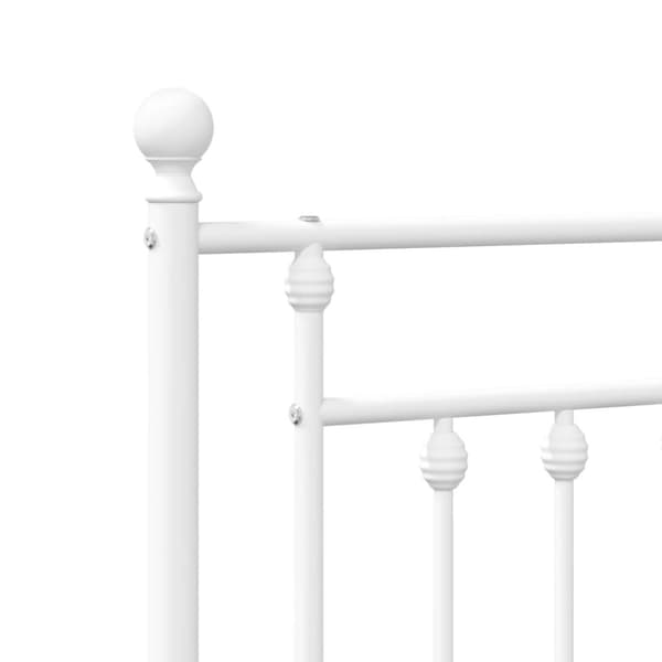 vidaXL sengeramme med sengegavl 140x190 cm metal hvid - Senge & sengeramme