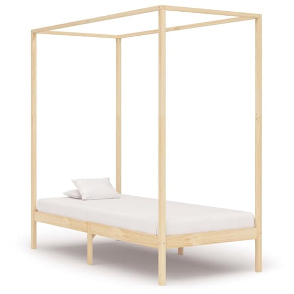 vidaXL Pylvässänky täysi mänty 100x200 cm -  Sängyt & sängynrungot