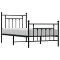 Pikkukuva 5 / 11: vidaXL Metallinen sängynrunko päädyillä musta 90x200 cm -  Sängyt & sängynrungot
